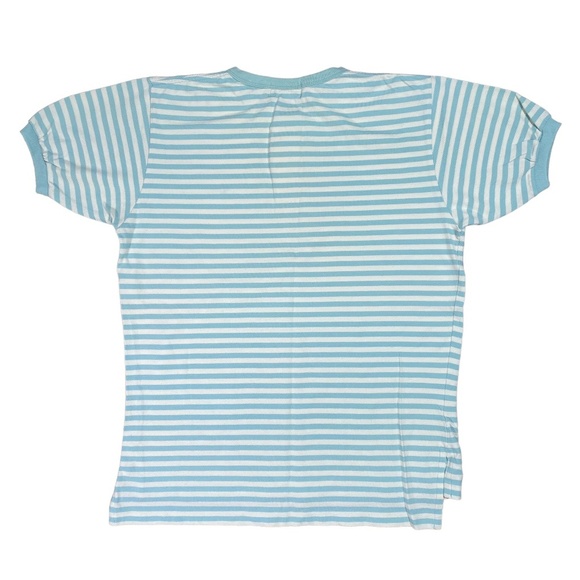 Vintage 90s Polo Ralph Lauren Aqua Cream Embroidered Henley T  Shirt Mens Medium - Picture 3 of 6